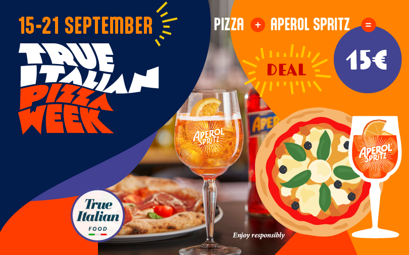 True Italian Pizza Week 2022: one week to enjoy Pizza + Spritz with 15€ in 20 of the best pizzerias of Münster
